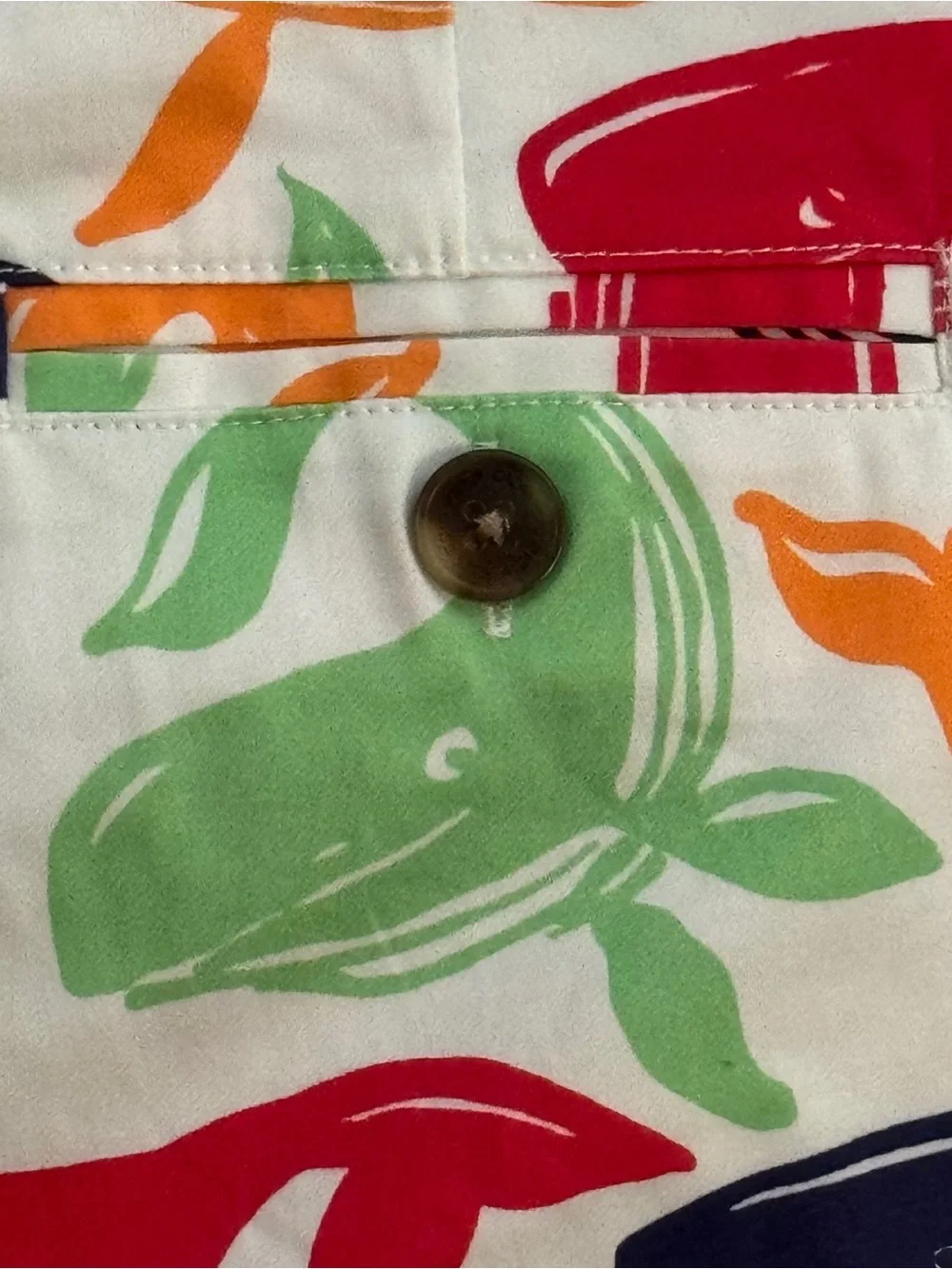 NWT Classic Prep Boy Multicolored Whale Print Shorts 100% Cotton & Pockets